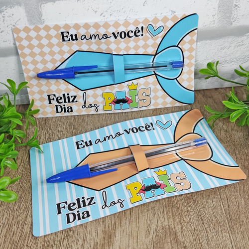 70 Card Lembrancinha Dia Dos Pais- Card Com Caneta