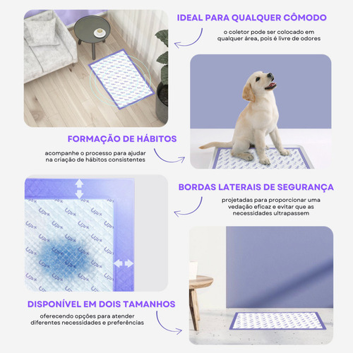 Tapete Higiênico Cães 60x45 50un Absorção Higiene Pet Up