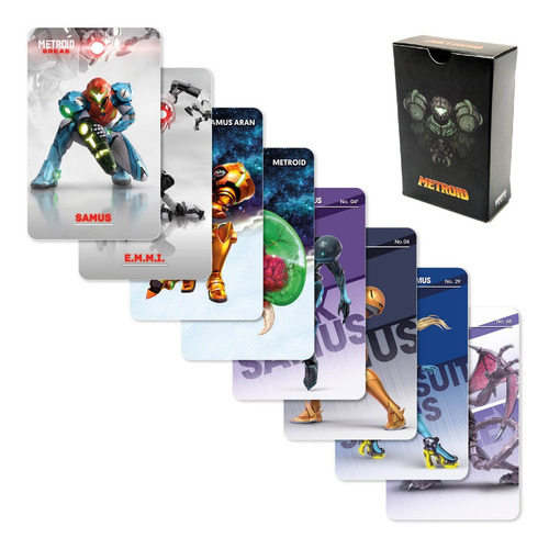 Set De 8 Tarjetas Amiibo - Colección Metroid - E.m.m.i Samus