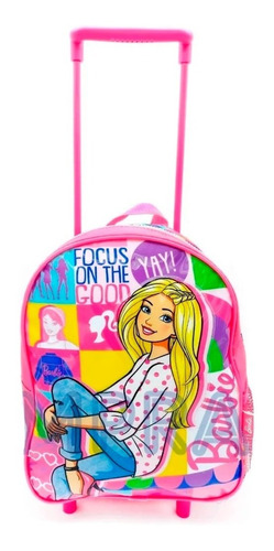 Mochila 12'' Barbie Focus Con Carro (3914)