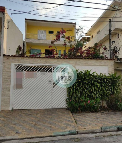 Imagem 1 de 11 de Sobrado Bem Distribuído Com 230m² Composto Por 3 Dormitórios Sendo 1 Suíte, À Venda Por R$ 750.000,00 - Vila Curuçá. Santo André/sp - So0433