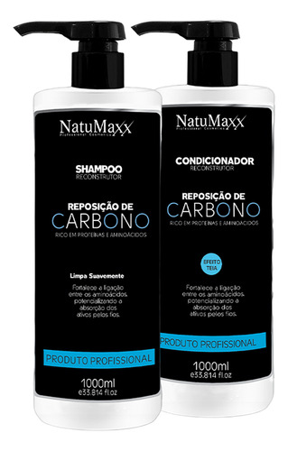 Kit Carbono Natumaxx Shampoo 1 Litro  + Condicionador 1litro