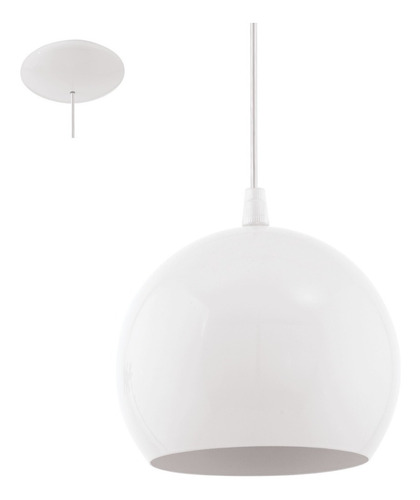 Colgante Esfera Globo Blanco Lámpara Dicroica Led Incluida