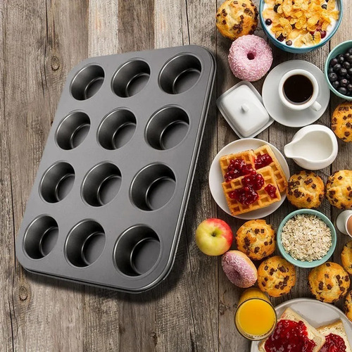 Molde Muffins X12 Antiadherente Teflon Silmar