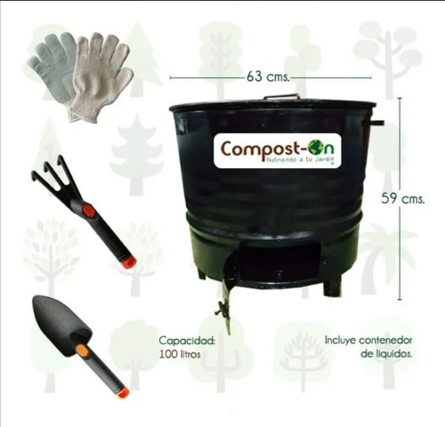 Compostera Compost-on + Kit De Jardinería Envío