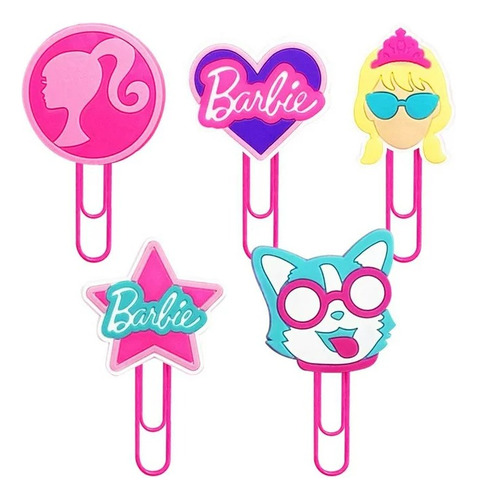 Set De Clips Papeleria Barbie La Pelicula 2023