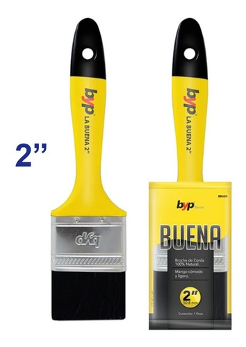 Brocha Byp La Buena 2 Pulgadas Pintura Cerda Natural Cómoda