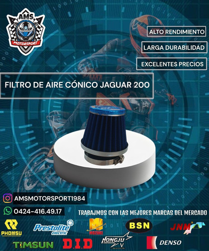 Filtro De Aire Conico Jaguar 200