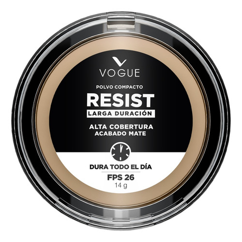 Polvo Compacto Vogue Larga Duracion Resist Bronce