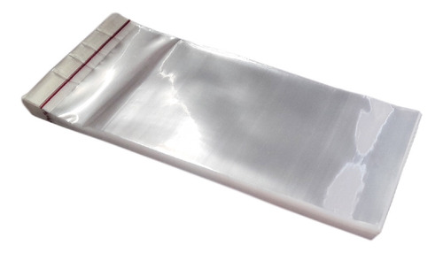 Imagen 7 de 10 de Bolsa Celofán Transparente 100 Unds 10x21 Cm Con Adhesivo