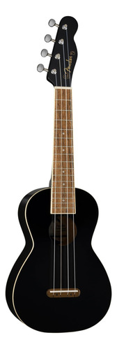 Ukulele Fender Monterey Concert Bundle Negro Con Bolsa De Y