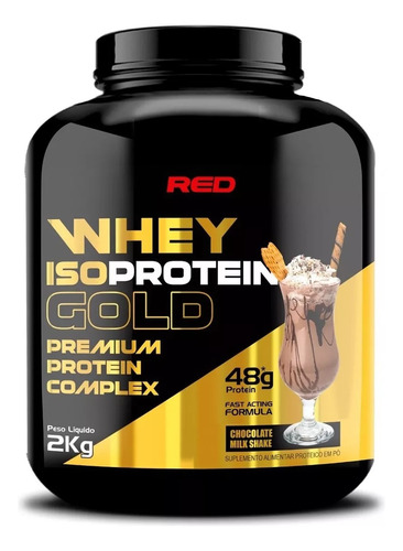 Whey Isoprotein Gold 2kg Sabor Chocolate Red Series