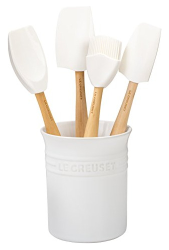 Set Utensilios De Silicona Le Creuset, 5 Piezas, Blanco