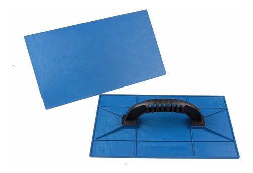 Desempenadeira Plastica Lisa Azul Pvc 30cm Reboco Massa 2 Un
