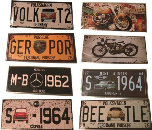 Placas Decorativas Vintage Metal 10x25 Cm Baratas