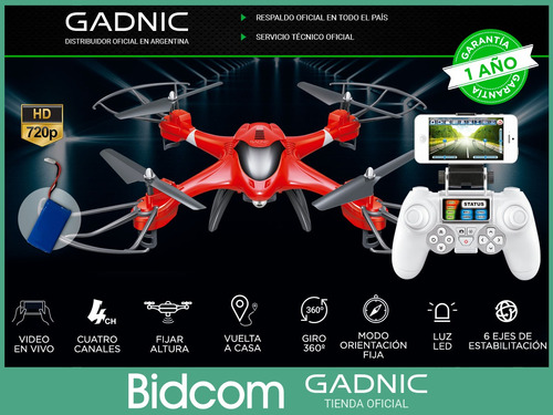 Drone A Radio Control Remoto Rc Camara Hd Video Foto Gadnic