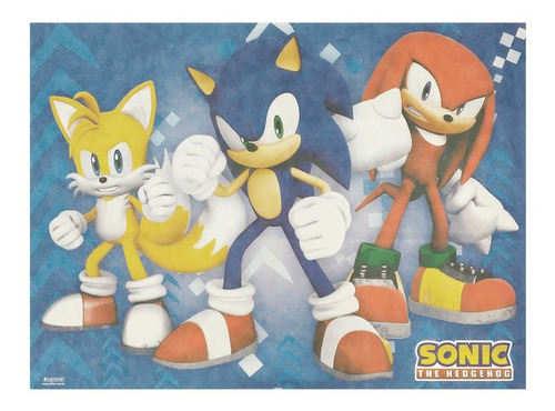 Painel Decorativo Grande Tecido Tnt - Festa Sonic 