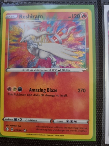 Reshiram Amazing Rare Carta Pokémon Original+10 Cartas