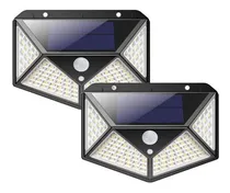 Comprar Aplique Reflector Led Panel Solar 100 Leds Sensor Movimiento