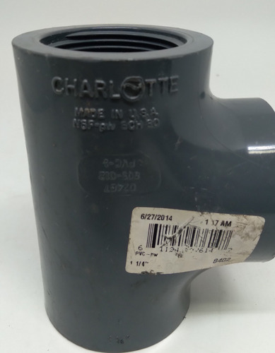 Conector Tipo Tee - Charlotte Sch 80 Nfs-pw D2467 1 1/4 