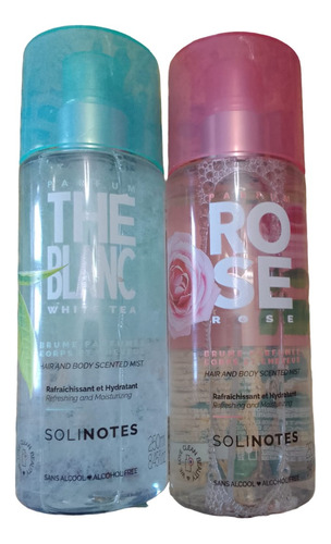 Kit 2 Perumes Solinotes Fragancias Rose Y The Blanc