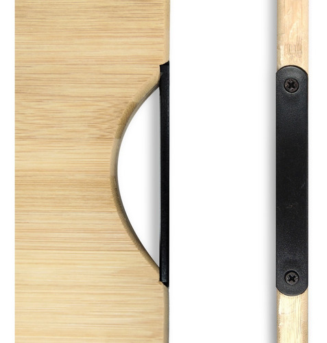 Tabla Corte Picar De Bambu Con Asa Calidad Premium 34 Cm Liso