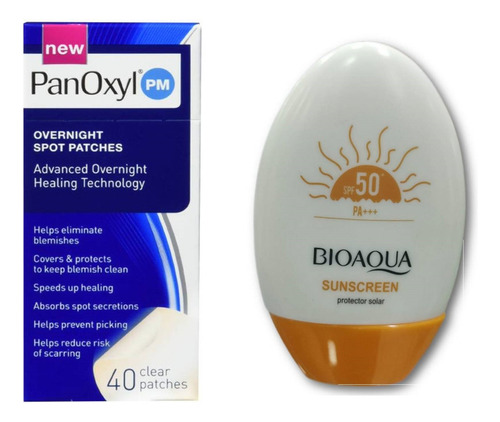 Pack Parches Para El Acne Panoxyl Y Bloqueador Solar Bioaqua