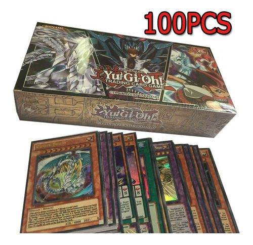 100pcs Anime Yugioh Juego Tarjeta Sin Repetir