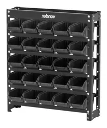 Comprar Estante Metálica C/25 Gavetas Modelo Prático N3 Vonder Preto no Mercado Livre