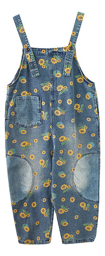 Mono De Mezclilla Para Mujer, Pantalones De Mezclilla Holgad
