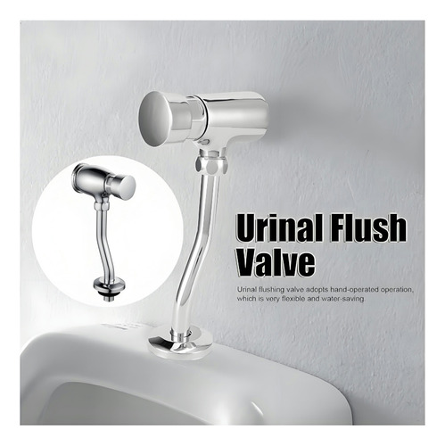 Fluxómetro Llave Mingitorio Push, Resorte Alta Calidad Lujo, Válvula de Descarga Manual para Urinario, con Temporizador, 10 Piezas, Ideal para Baños Públicos y Privados