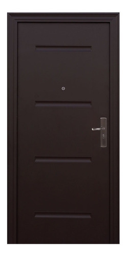 Puerta De Seguridad Xe Riviera S1 Apertura Izq.  Acero 100% Color Chocolate