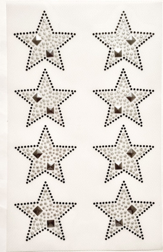 Perlas de cristal de 30 estrellas para planchar transparente 