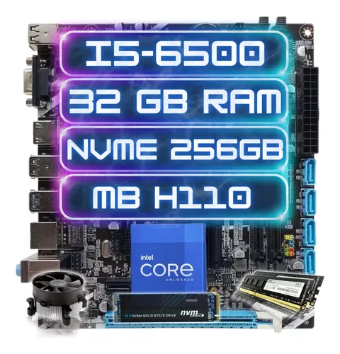 Kit Placa Mãe ST 4290 1151 + I5 6500 + Memória 4GB DDR4 - ART Solution  Informática