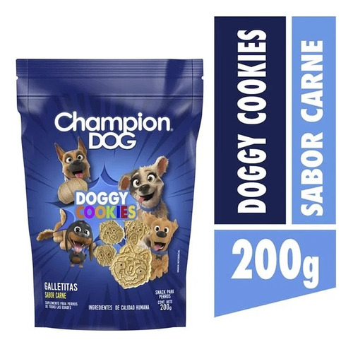 Galletas Perro Doggy Cookies Champion Dog 200gr (pack 3 Und)