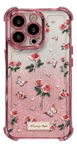 Para Capas De iPhone Rose Butterfly Stand 15 Pro Redmi K70 F