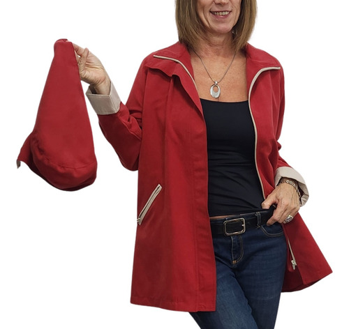 Piloto Impermeable Campera Microfibra Emily Capucha Desm