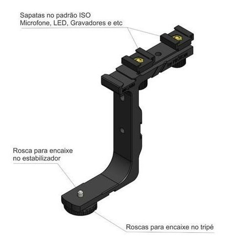 Kit 4 Em 1 Acessórios Para Dji Osmo Mobile 2 Envio Imediato