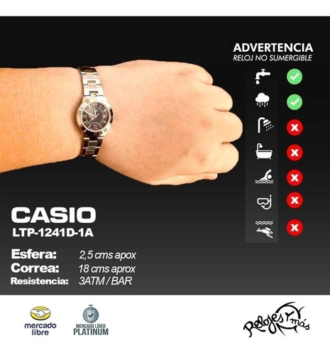 Reloj Casio Dama Ltp-1241d Colores Surtidos/relojesymas