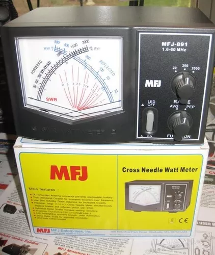 MFJ Cross Needle Watt Meter MFJ-891 20/200/2000W 1.6-60MHz-