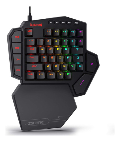 Redragon K585 Diti Teclado Mecánico Para Juegos Rgb Con Una Negro