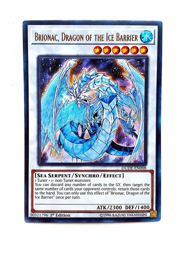 Yugioh Brionac Dragon Of Ice Barrier Ultra 1st Dude-en008 Rc