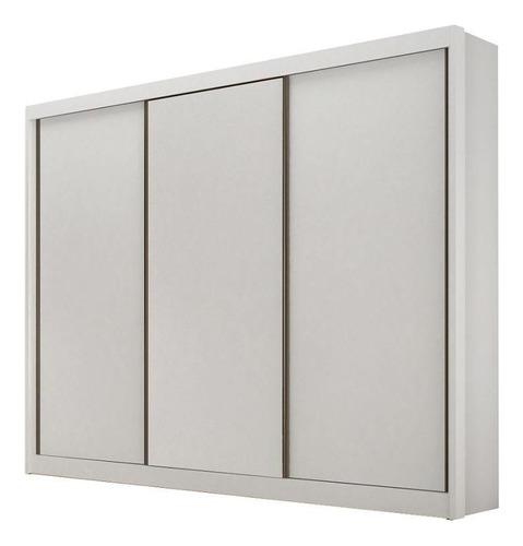 Guarda Roupa Casal São Paulo 3 Portas 6 Gavetas Branco