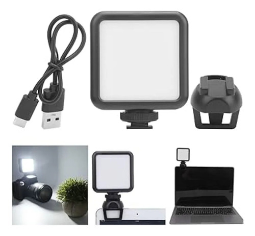 Luz Led De Preenchimento Rgb Camera + Suporte Cel Notebook