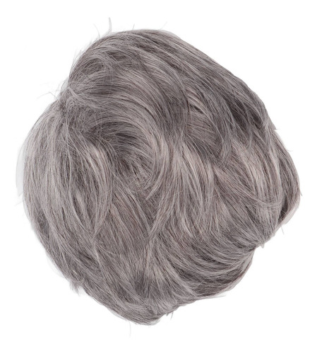 Peluca Sintética Gris Para Hombre, Corta, Resistente Al Calo