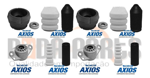 Kit Amortecedor Dianteiro Traseiro Batente Axios Golf Bora