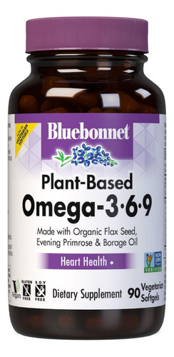 Bluebonnet Nutrition Omega 3-6-9-1000 Mg A Base De Plantas? 