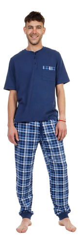 Pijama Hombre Tejido De Punto Algodón Super Suave Mc/pl Jm5