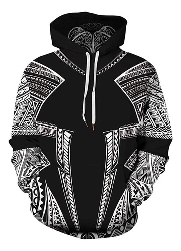 Hombre Viking Totem 3d Impresión Manga Larga Sudadera Con Ca