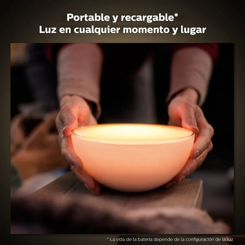 Imagen 6 de 10 de Philips Hue Go Lampara Portatil White And Color Led Mesa